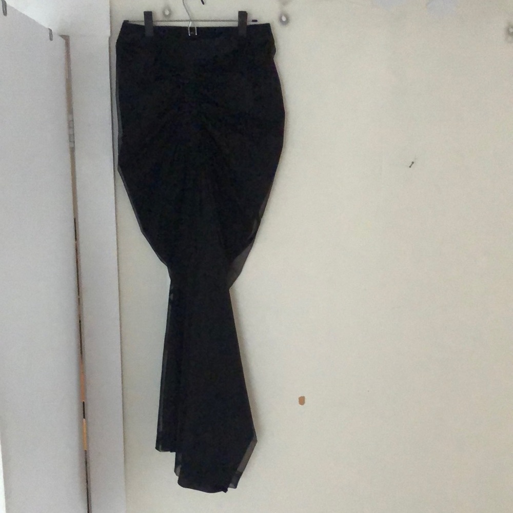 Rick Owens SS13 ISLAND Black Tulle Bone Skirt